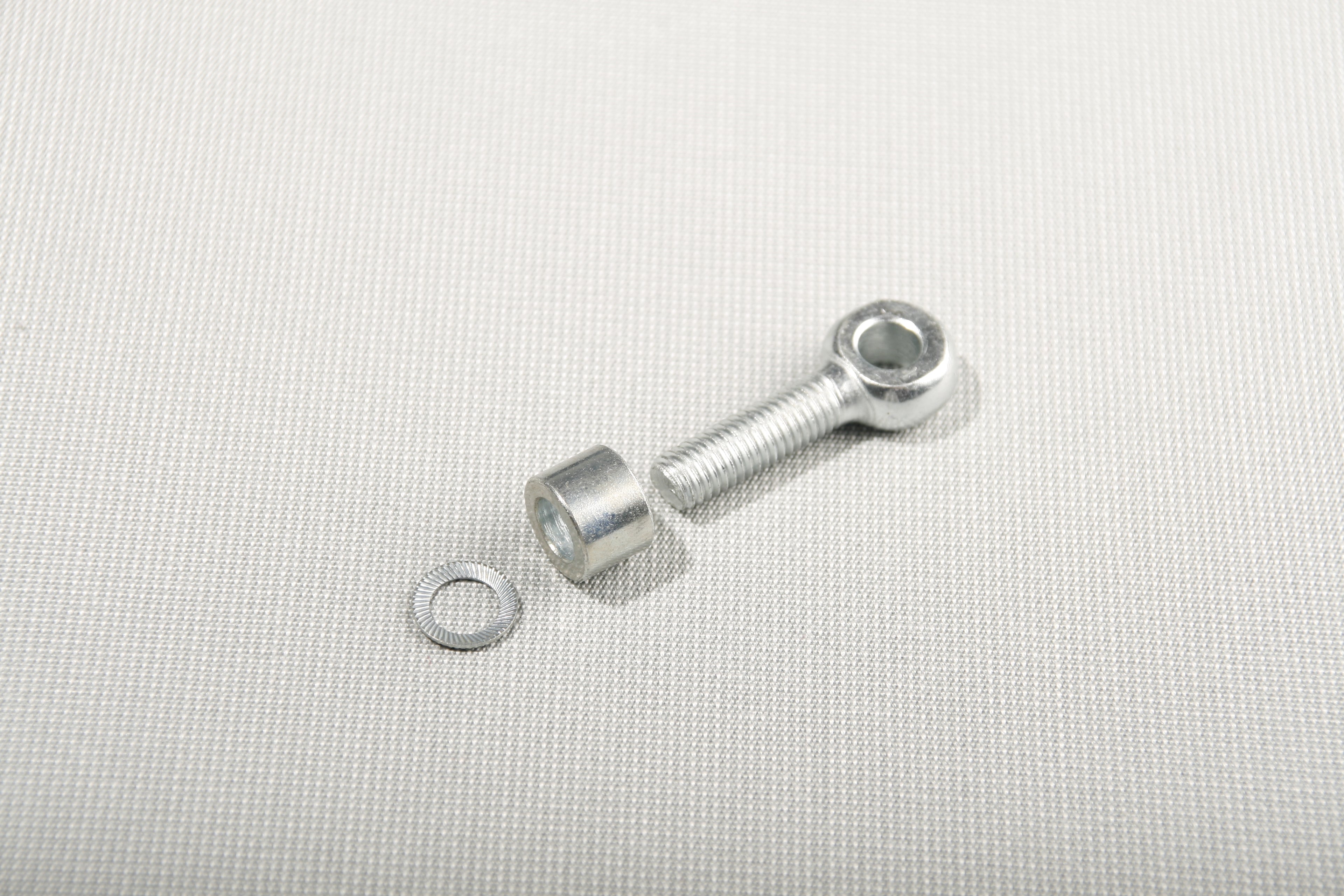 Eye bolt M10 x 45 mm, Spacer for eye bolt, Lock washer S.