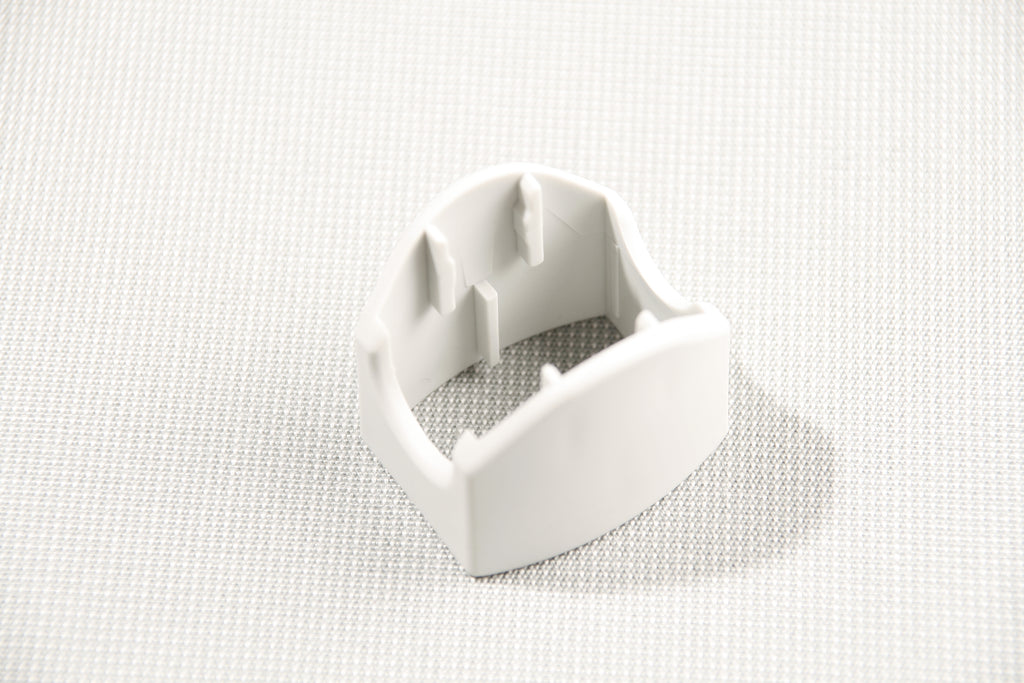 Protective cap, for bolt with head on support strut, for frame in RAL 9006, plastic, colour grey, (since approx. 2008), 31 x 37 mm, length 33 mm, for SCHATTELLO.