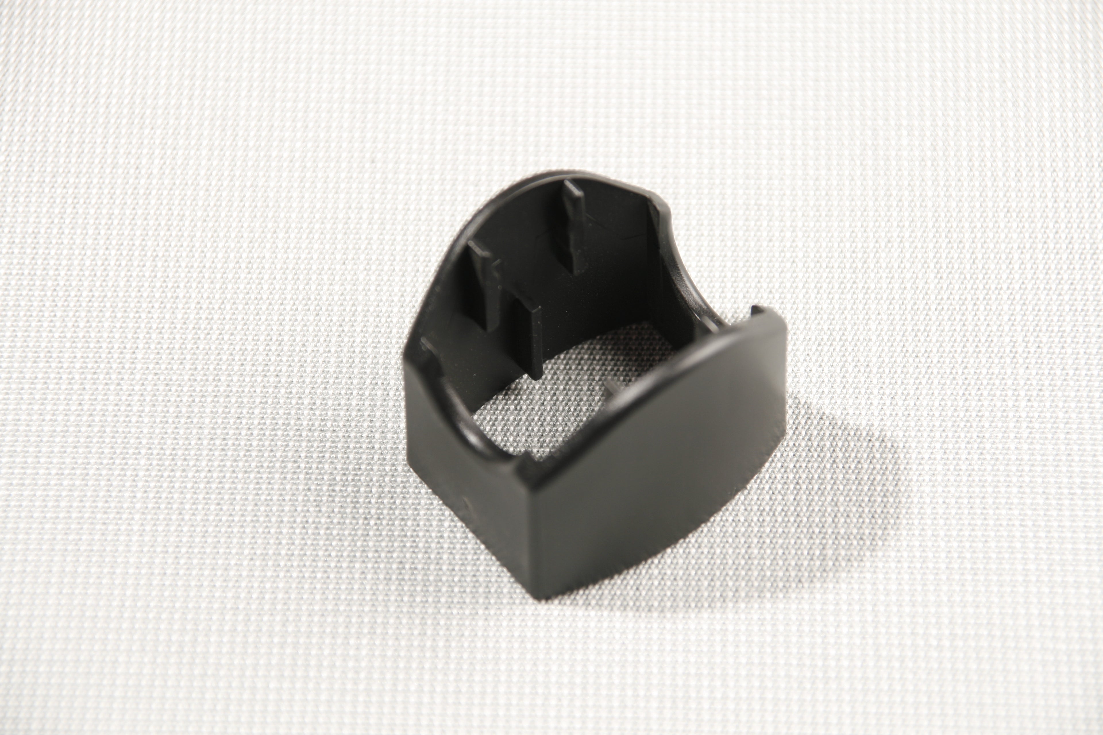 Protective cap, for bolt with head on support strut, for frame in RAL 8019 and 7016, plastic, colour black, (since approx. 2008), 31 x 37 mm, length 33 mm, for SCHATTELLO.