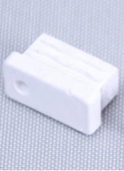 Cover plug on for spoke ending, with drill hole for canopy hook, colour in white, (till approx. 2011), for aluminium teleskopic shaft, for spoke profile 50 x 25 mm, for ALBATROS.