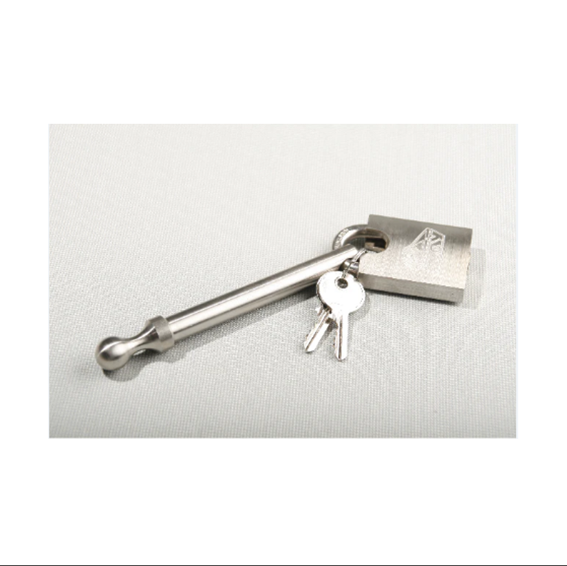 Anti-theft pin, pin and padlock, in stainless steel AISI 304, for SCHATTELLO.