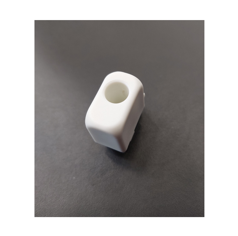 End cap on telescopic shaft for end of spoke, long version, fixation with screw, (since 2017 / 201), plastic in white, 40 x 20 mm, length 39 mm, for ALBATROS.