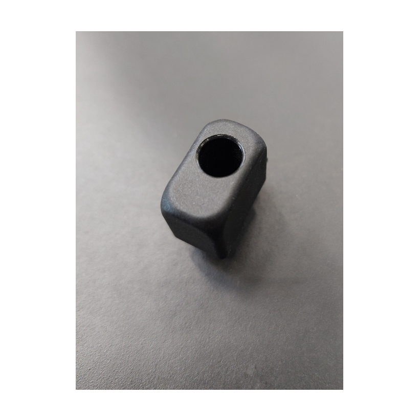 End cap on telescopic shaft for end of spoke, long version, fixation with screw, (since 2017 / 2018) plastic in black, 40 x 20 mm, length 39 mm, for ALBATROS.