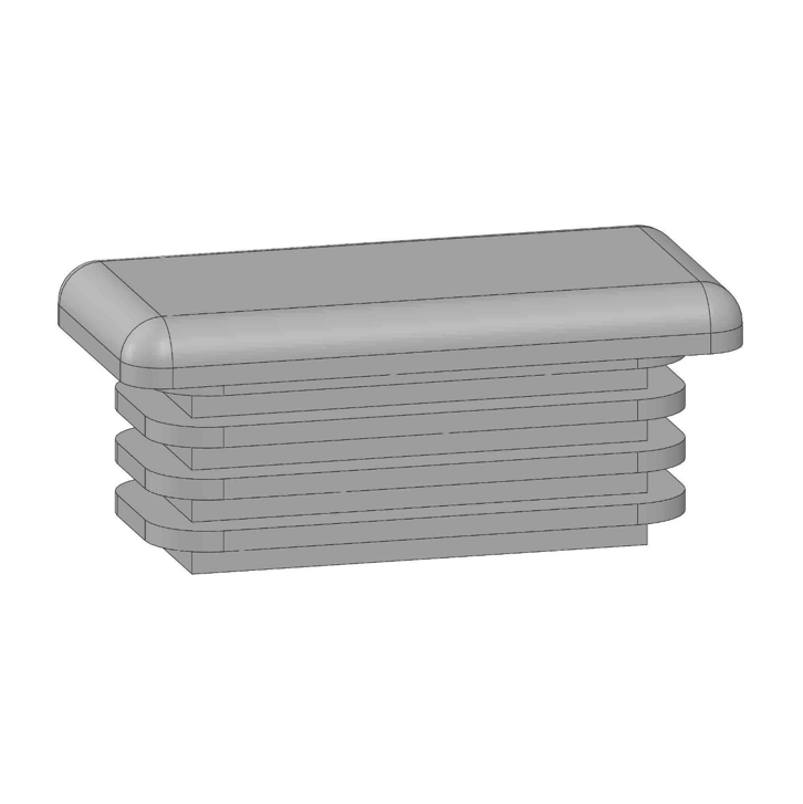 Cover plug, black outer size 30 x 15 mm - for spoke 35 x 20 mm on SCHATTELLO, old version used till 2010 - for square guide without electric on SCHATTELLO, for frame in RAL 8019 and 7016.