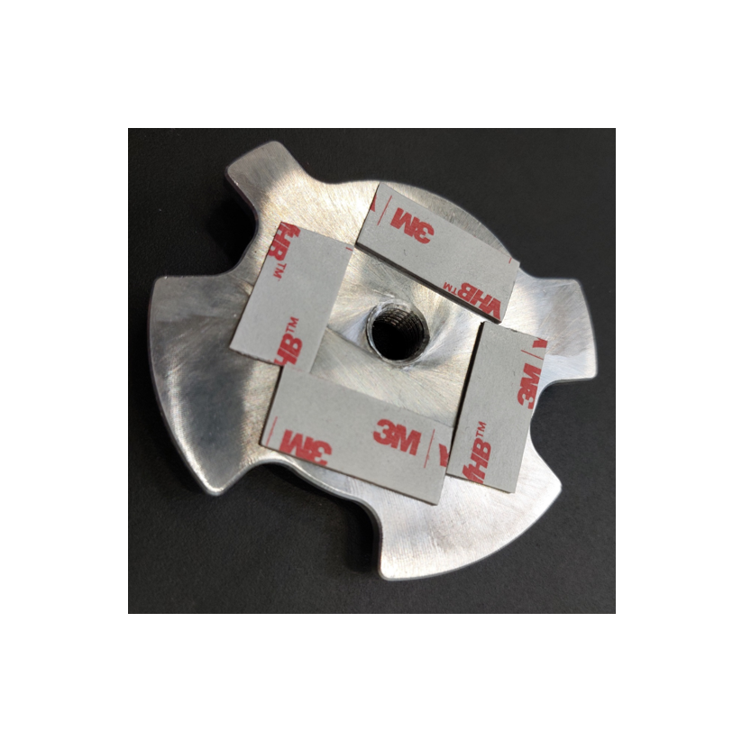 Repair disc for top cap fixation, thread M10 is made centrically, fixation with included double sided-tape made of aluminium, for FILIUS and SCHATTELLO.