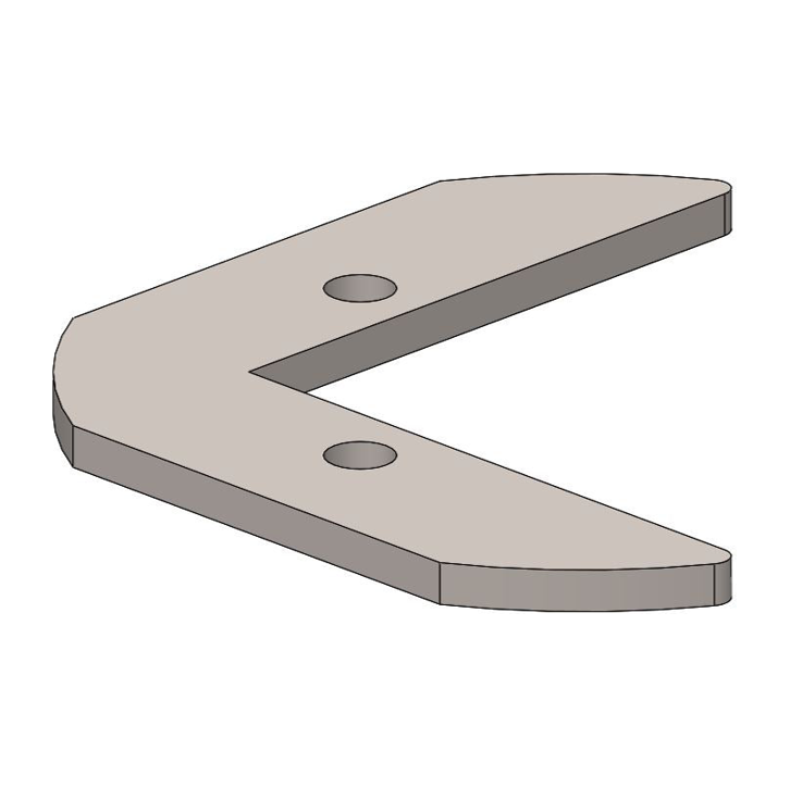 Reinforcing plate, with included double sided-tape, on square guide