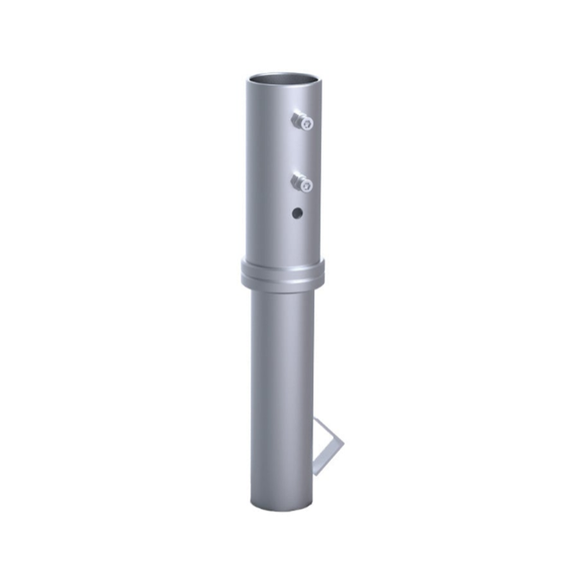 Anchor tube SCHATTELLO, upper part removable, 2-part, galvanised, incl. top plate for winter protection, incl. installation instructions, also online at http://may.ag/SZ118_en.pdf