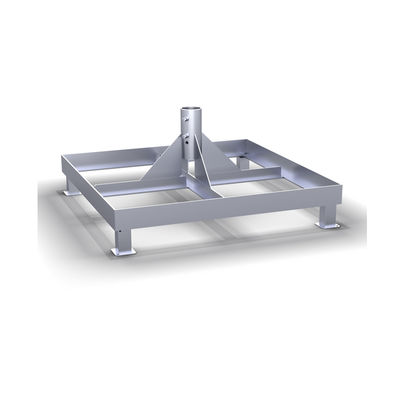 Full frame pedestal SCHATTELLO with 4 feet for forklift, 94 x 94 cm, British Version